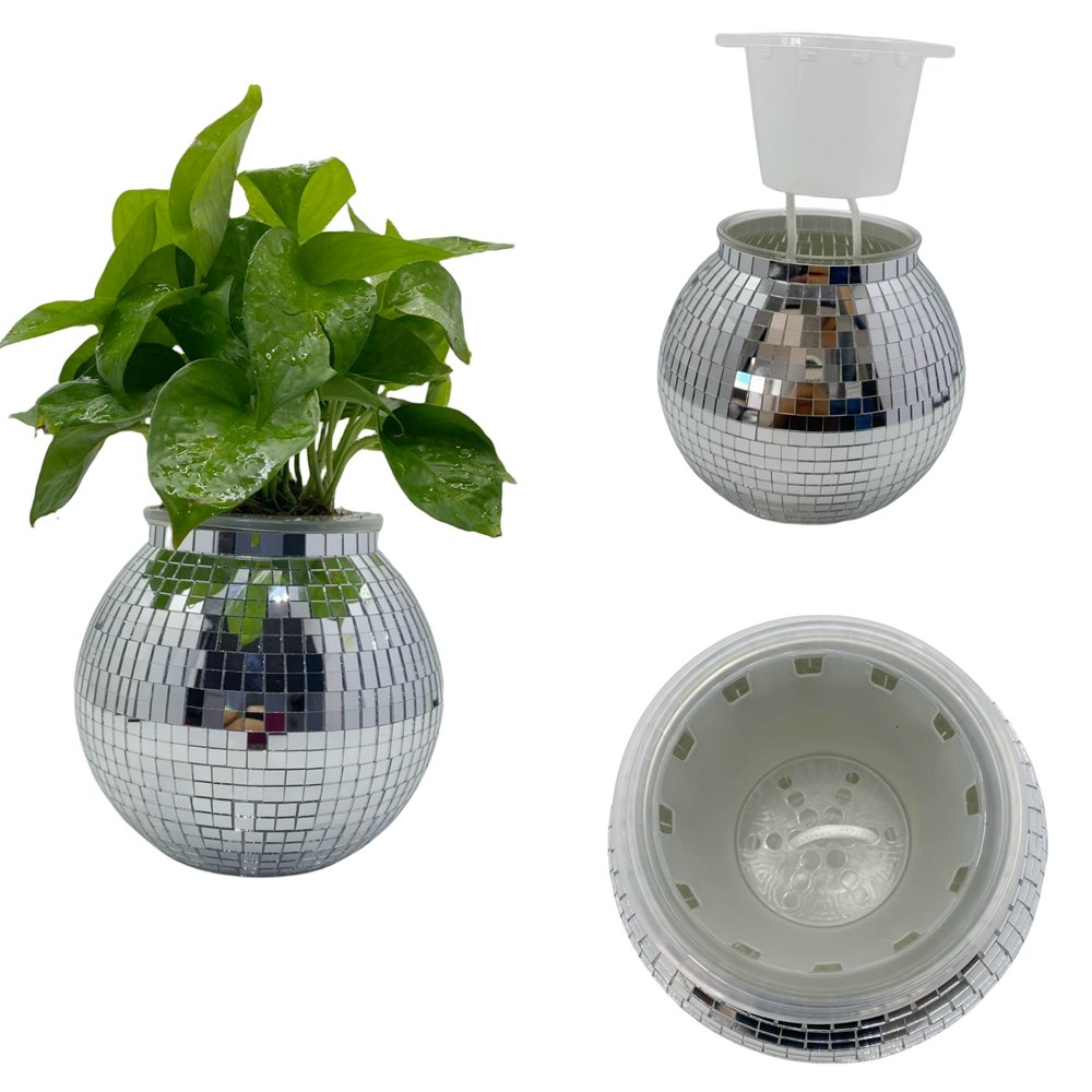 7inch 18cm Plastic Disco Ball Planter desktop - Image 4