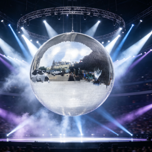80inch 200cm mega disco mirror ball sparkling in dance floor