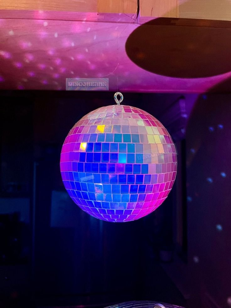 4inch 10cm disco glitter mirror ball - Image 3