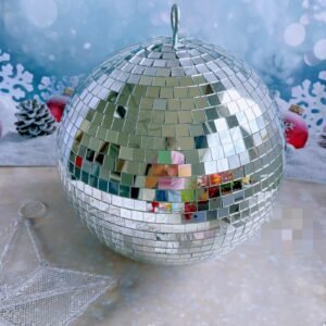 Disco Mirror Ball – Silver & Pink (6-inch /15cm and 10-inch /25cm)