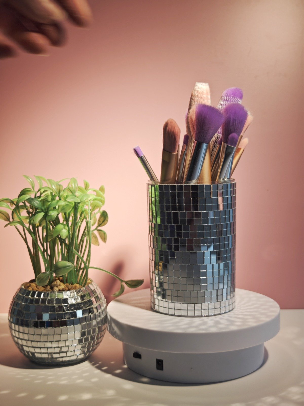 Disco Pencil/make up Plastic Pot